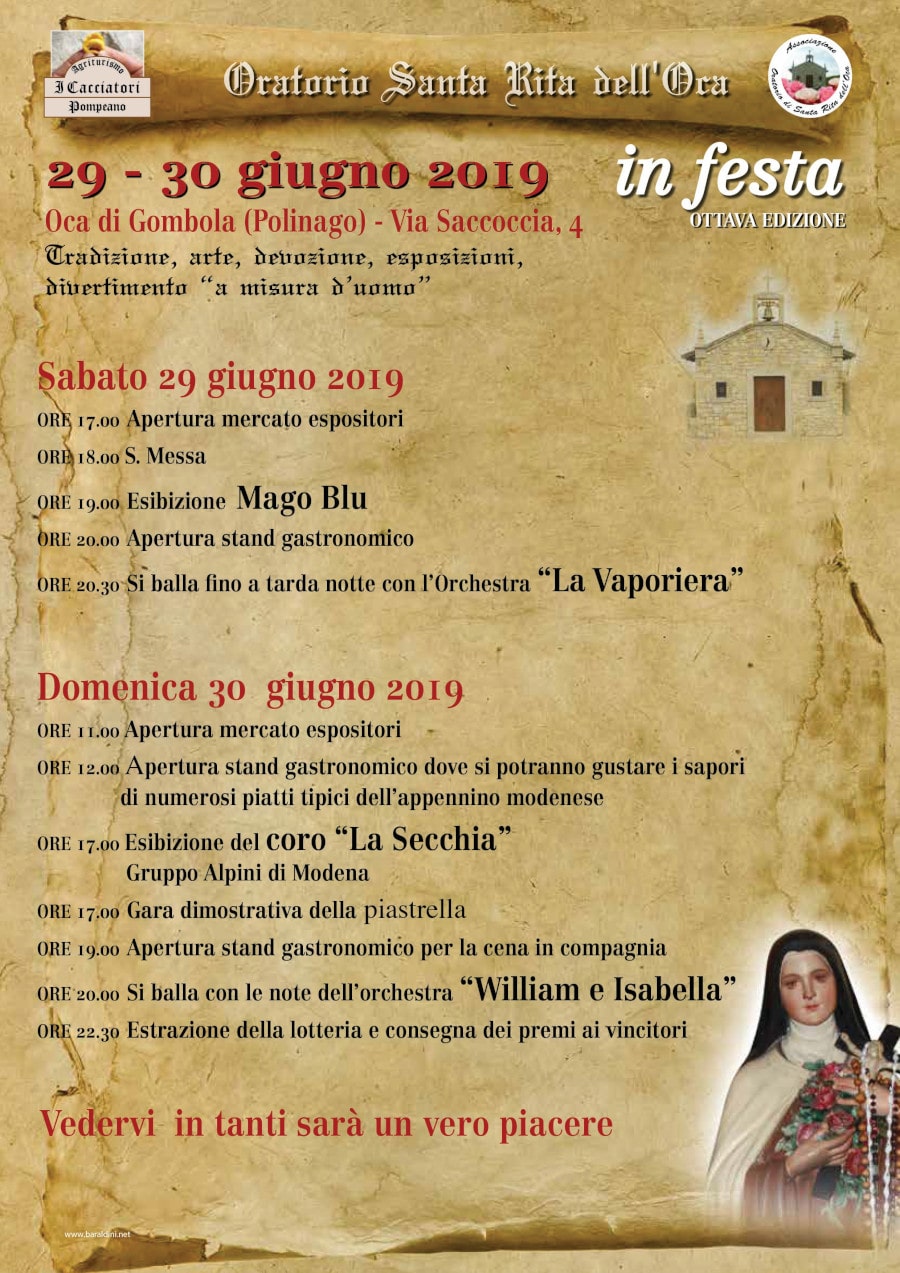 Festa dell'Oratorio di Santa Rita dell'Oca - IX Edizione