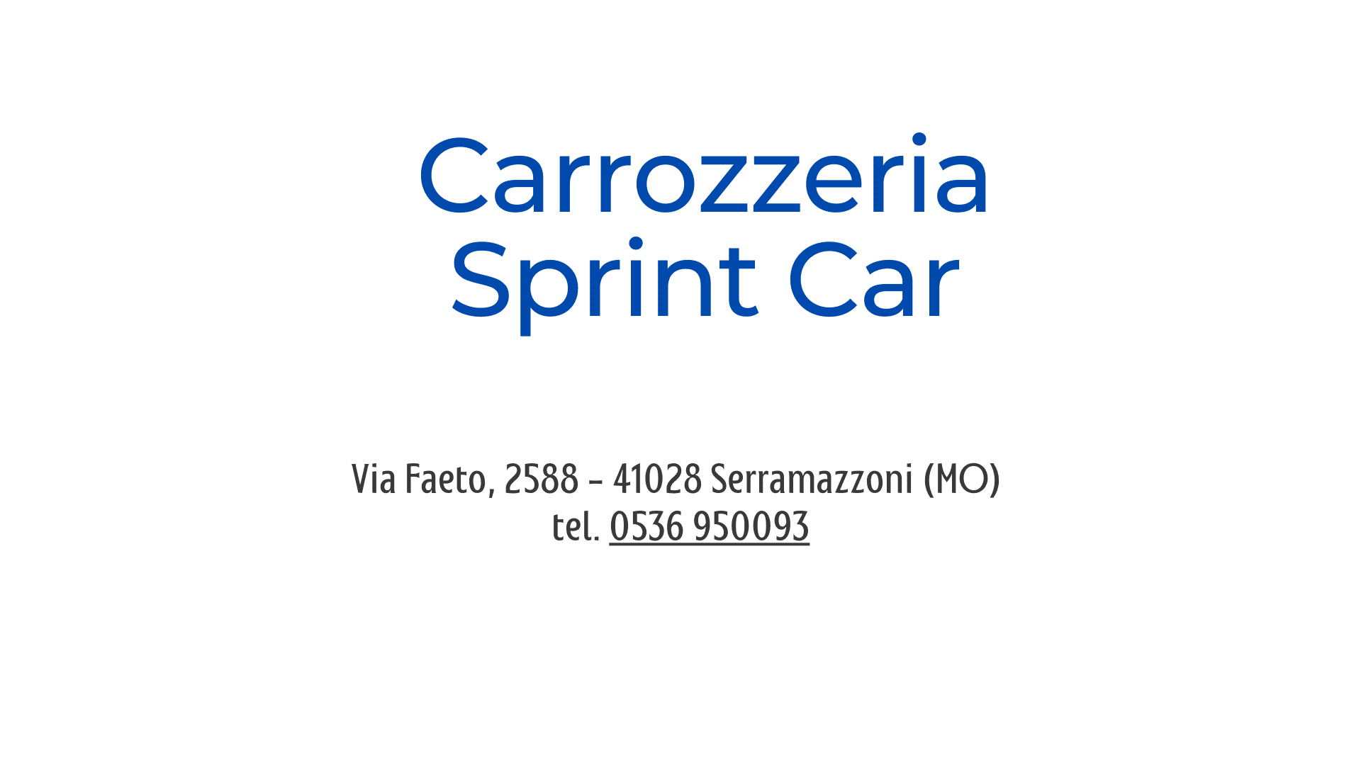 Carrozzeria Sprint car